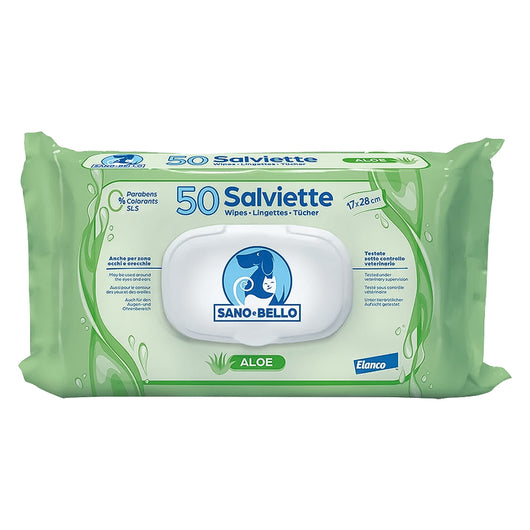 SALVETTE DETERGENTI 'SANO E BELLO' profumazione aloe  - SANO E BELLO