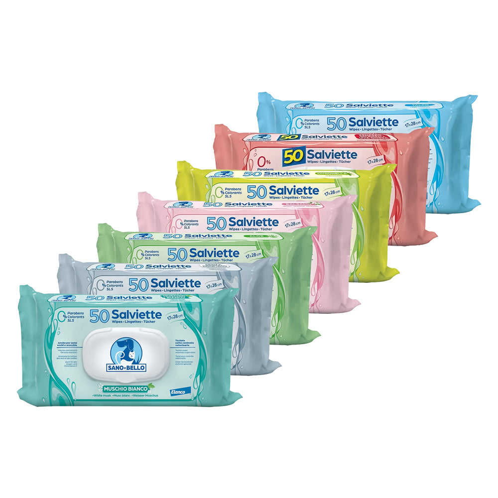 SALVETTE DETERGENTI 'SANO E BELLO' profumazione aloe  - SANO E BELLO