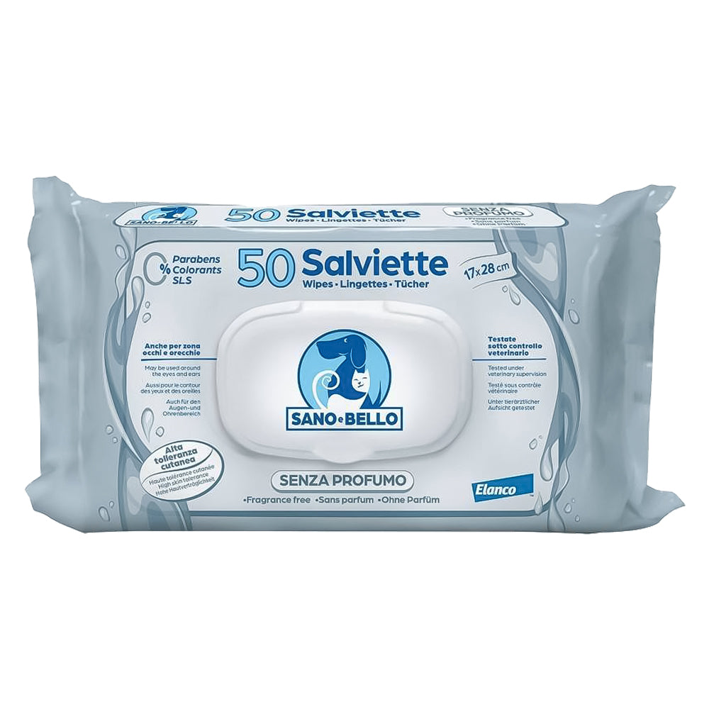 SALVETTE DETERGENTI 'SANO E BELLO' senza profumo  - SANO E BELLO