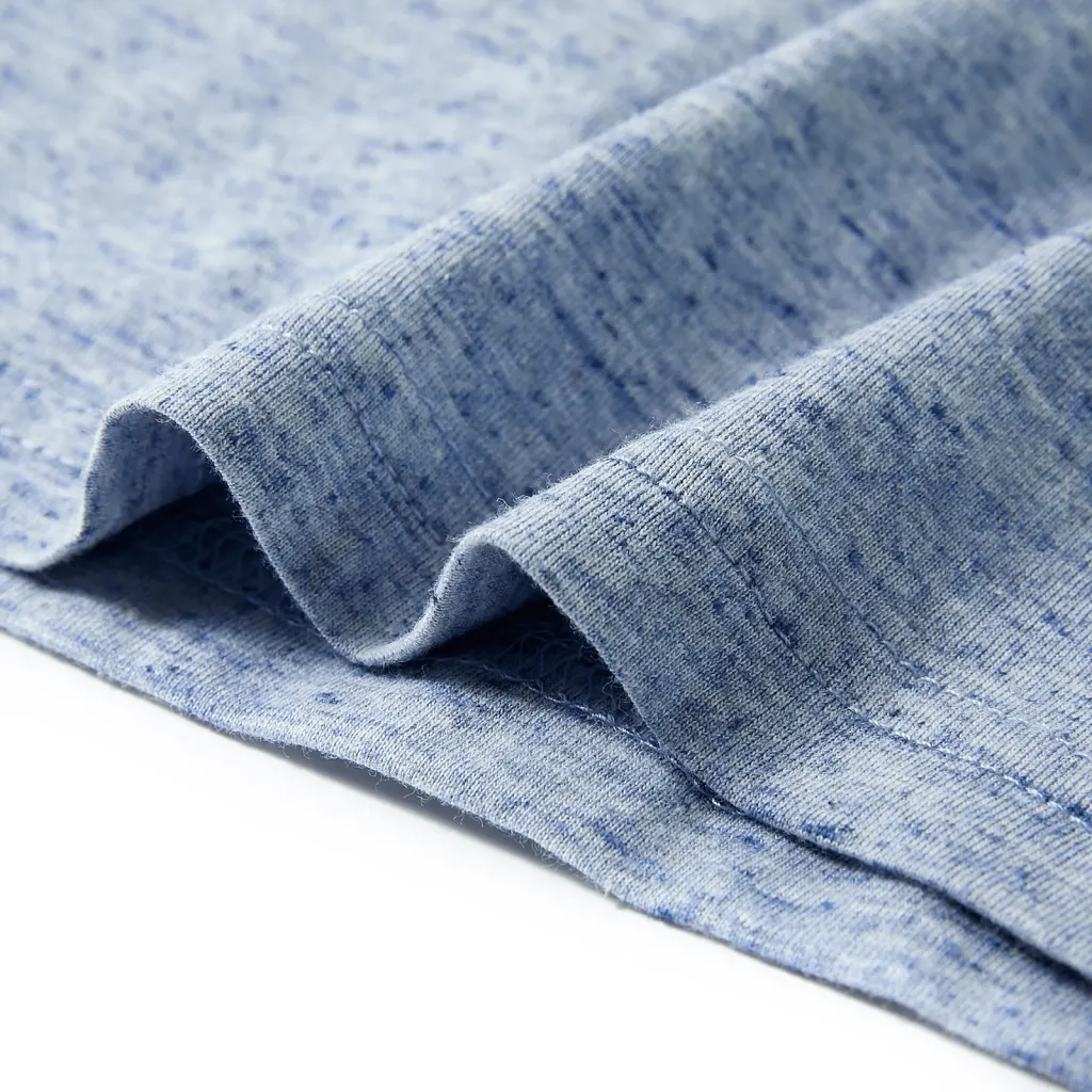 Maglietta da Bambino a Maniche Corte Blu Mélange 140 12173