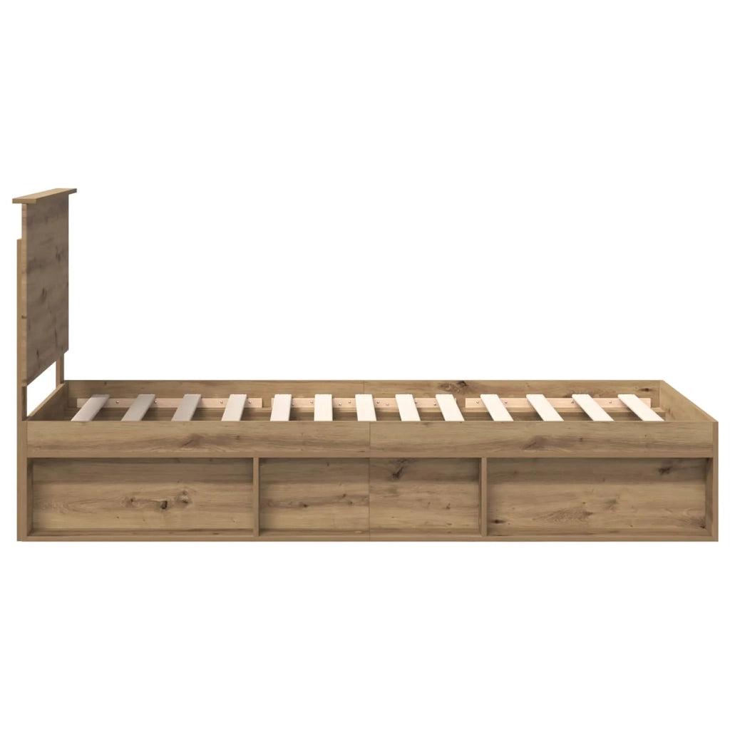 Struttura del letto con testiera Rovere Artigianale 90 x 200 cm