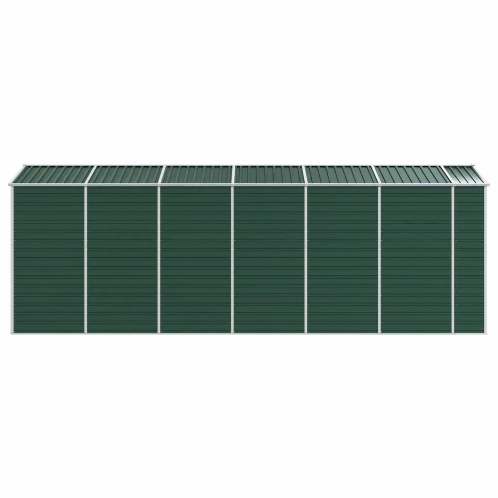 Capanno da Giardino Verde 191x555x198 cm in Acciaio Zincato