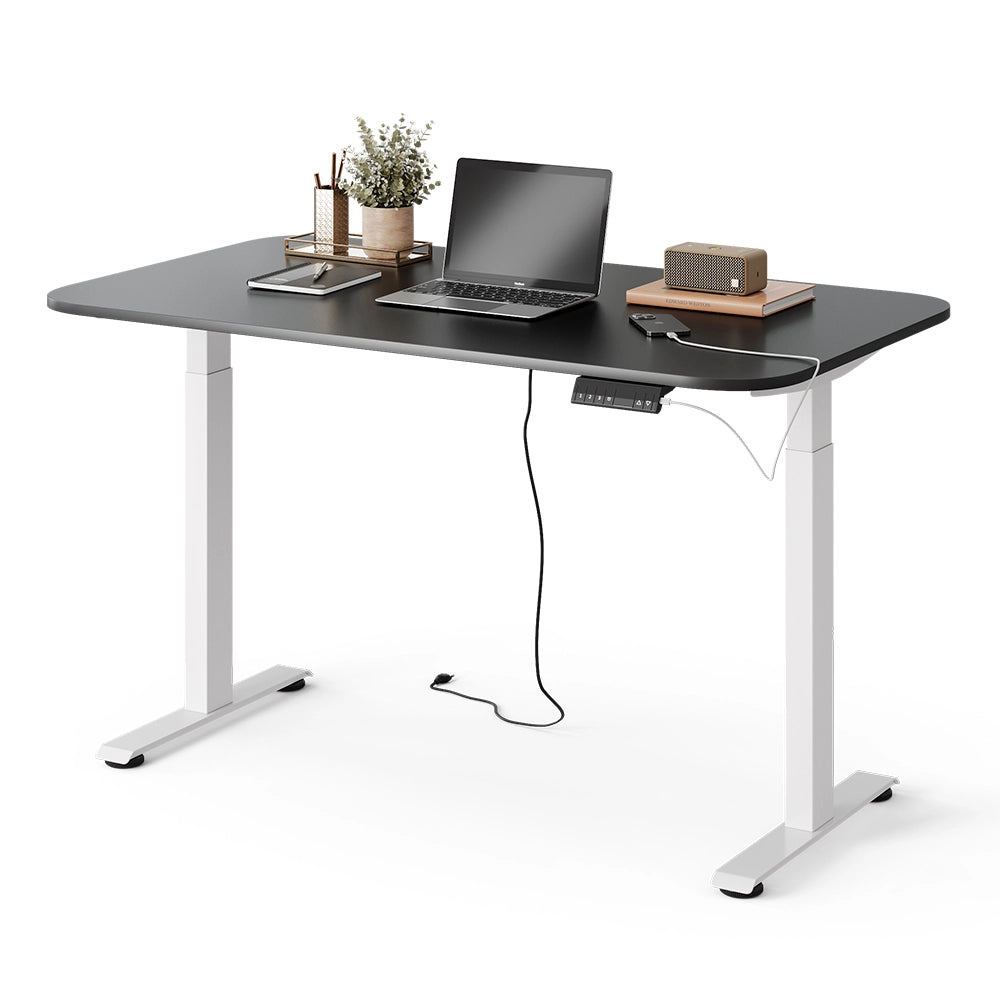 Vicco Scrivania Bianco/antracite 140 x 80 cm 2 motori