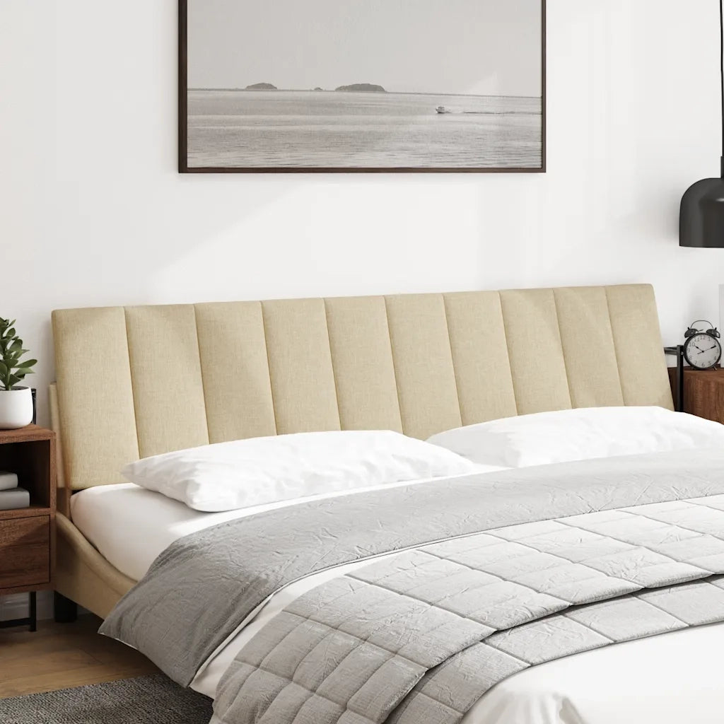 Cuscino Testiera-Cuscino per Testiera Hanko Crema 200 cm in Tessuto
