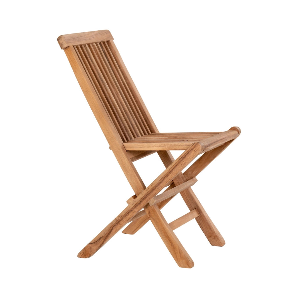 Set 2 sedie da pranzo per bambini Toledo in teak naturale