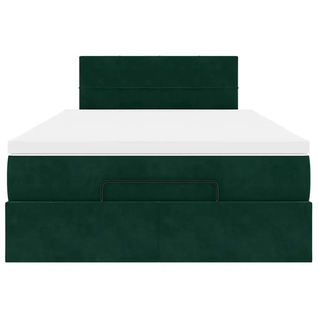 Struttura Letto Pouf con Materasso 120x200 cm Velluto
