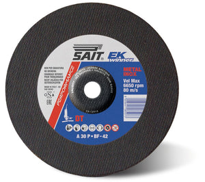 Sait DISCO ABRASIVO A CENTRO DEPRESSO EK WINNER-DT per taglio ferro/inox Ø mm. 115x3,0x22,23 10.00 pz