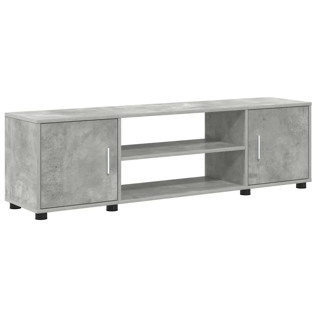Set mobile TV 4 pz-Set di 4 Credenza per TV Grigio cemento Legno multistrato