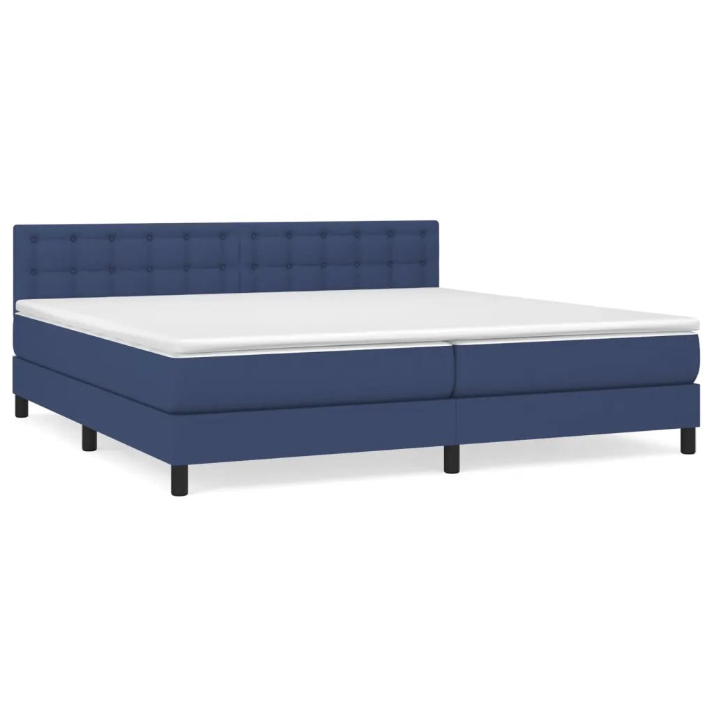 Giroletto a Molle con Materasso Blu 200x200 cm in Tessuto 3140407