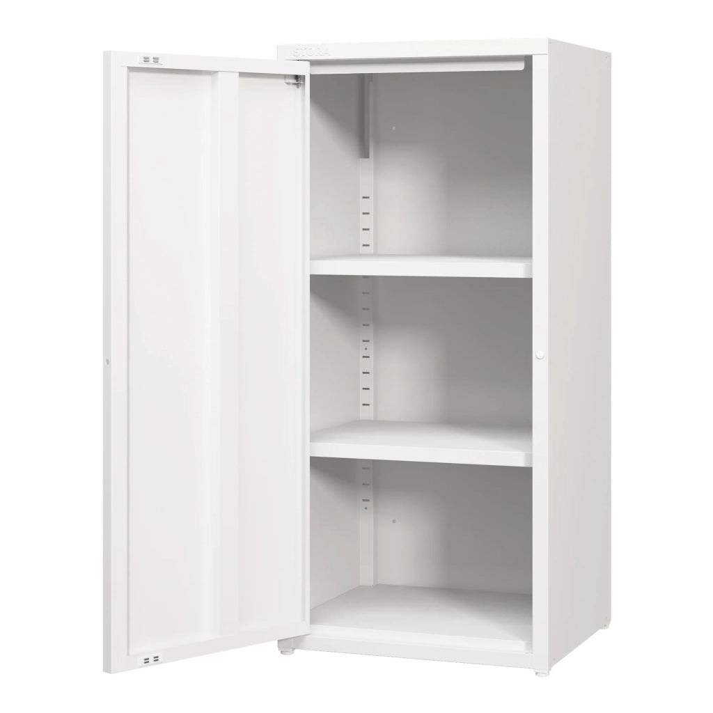 Mobiletto in metallo 88 x 40 x 35 cm bianco 03_0006356