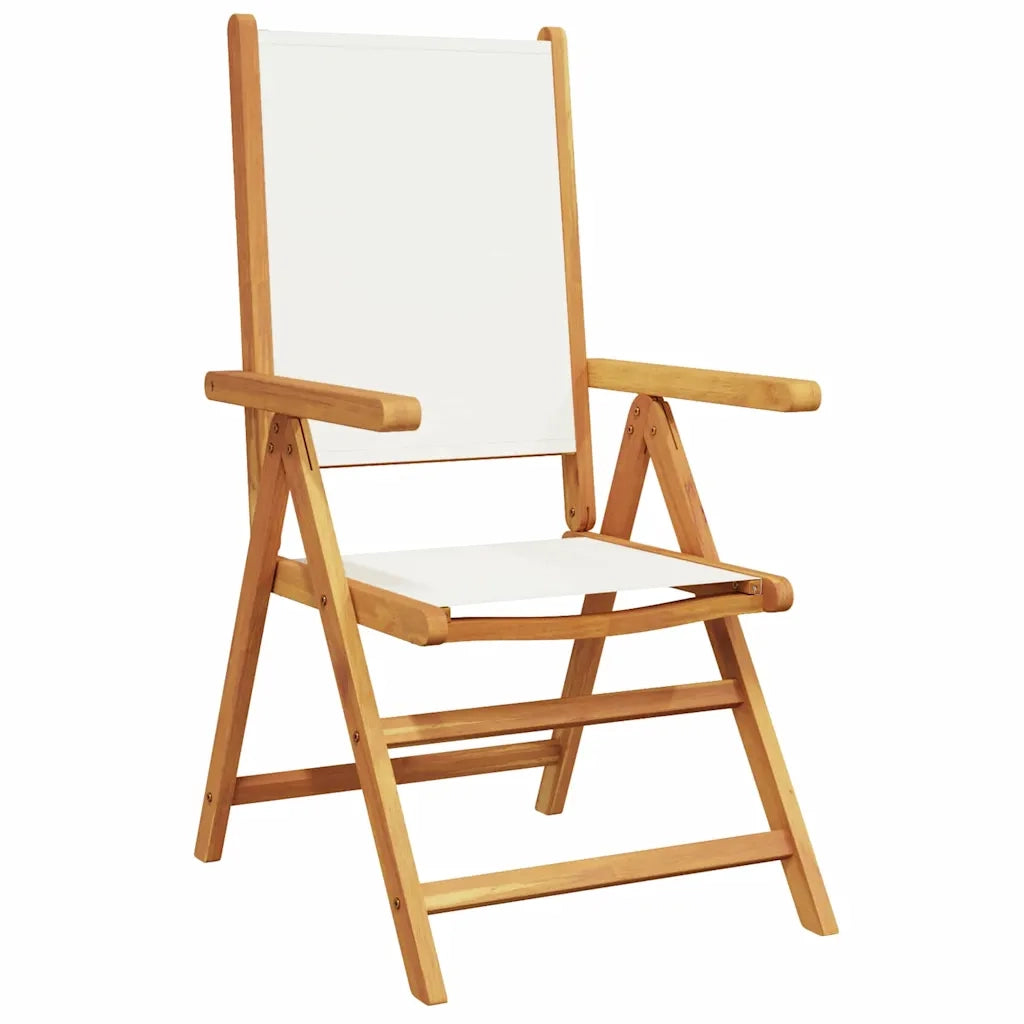 Set da Pranzo per Giardino 5 pcs Bianco Crema
