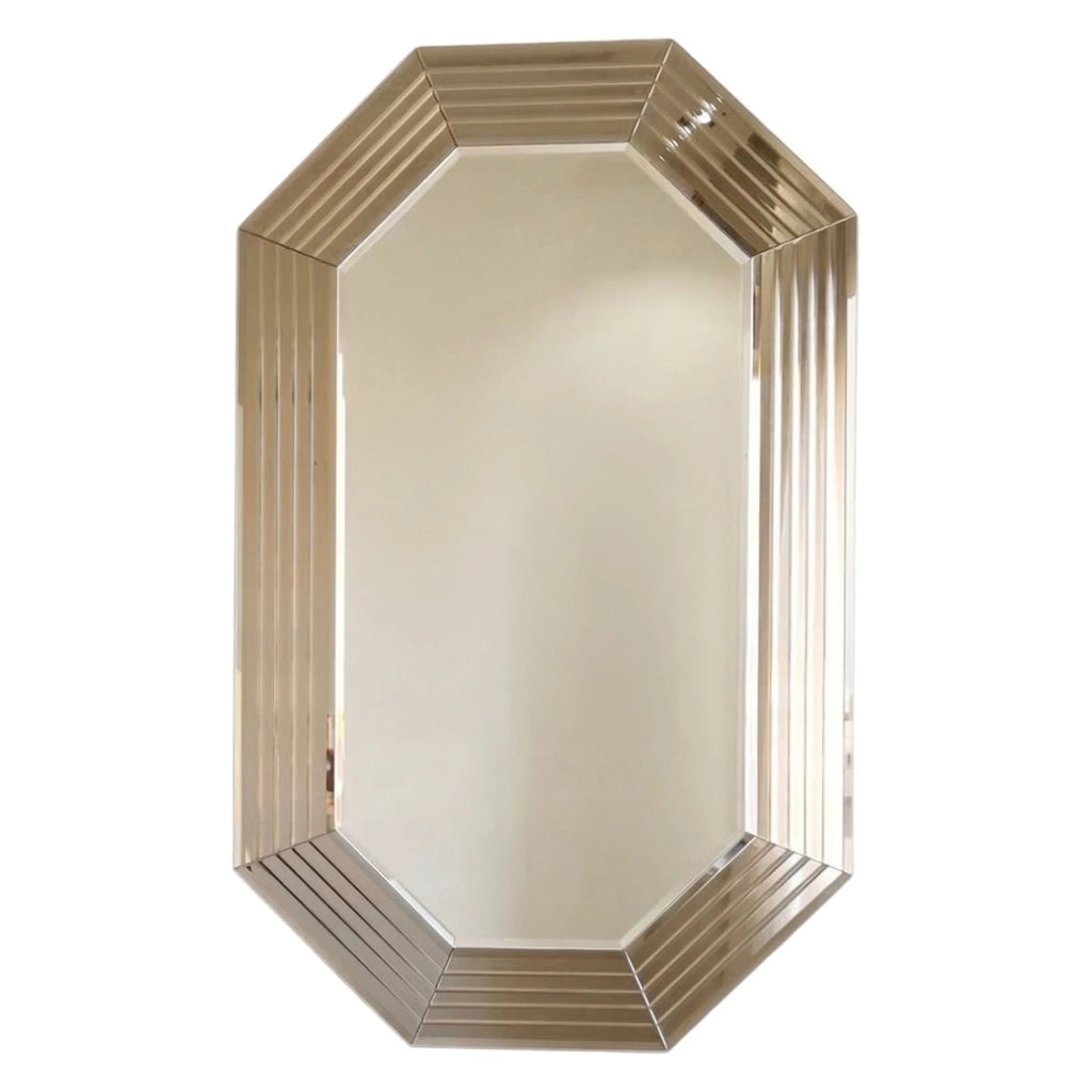 Onzo, Specchio Dettagli Geometrici, 100x60h cm Marrone Bronzo