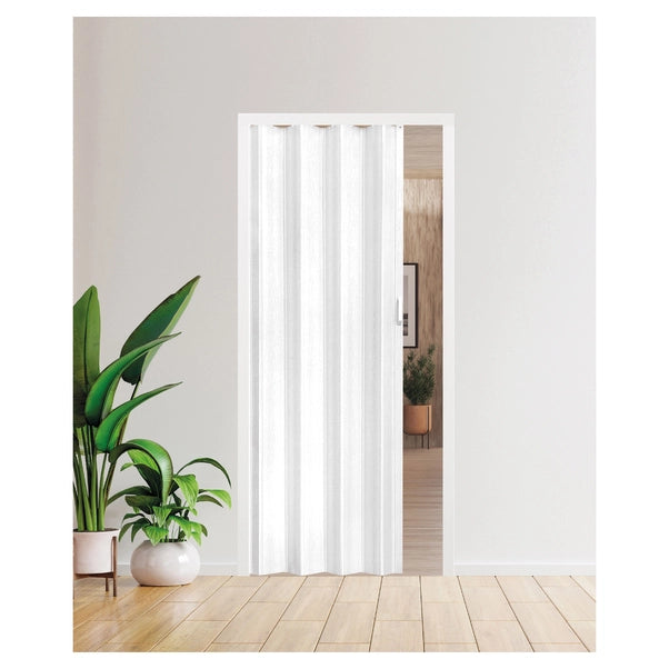 PORTA A SOFFIETTO EFFETTO LEGNO IN RILIEVO cm 84x215h - Col.  Bianco