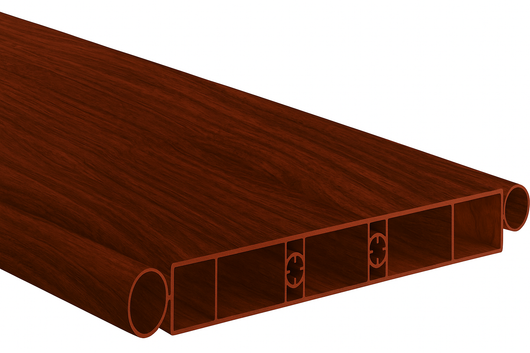 DOGA AGGIUNTIVA IN PVC PER PORTA A SOFFIETTO  cm.13x210 mogano    PINTO