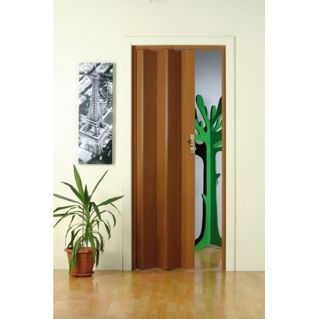 PORTA A SOFFIETTO 'RIGI' cm 82 x 210 - colore mogano  - KASART