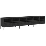 Mobile TV | Armadietto TV | Mobile Porta TV Nero 202x39x43,5 cm in Acciaio Laminato a Freddo