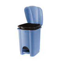 PATTUMIERA CAROLINA APERTURA A PEDALE CON SECCHIO INTERNO- - cm.20x22,5x29,7 lt.6 azzurra - 4 pezzi TONTARELLI