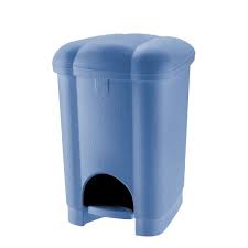 PATTUMIERA CAROLINA APERTURA A PEDALE CON SECCHIO INTERNO- - cm.27,5x30,2x41,5h. lt.16 azzurra - 4 pezzi TONTARELLI