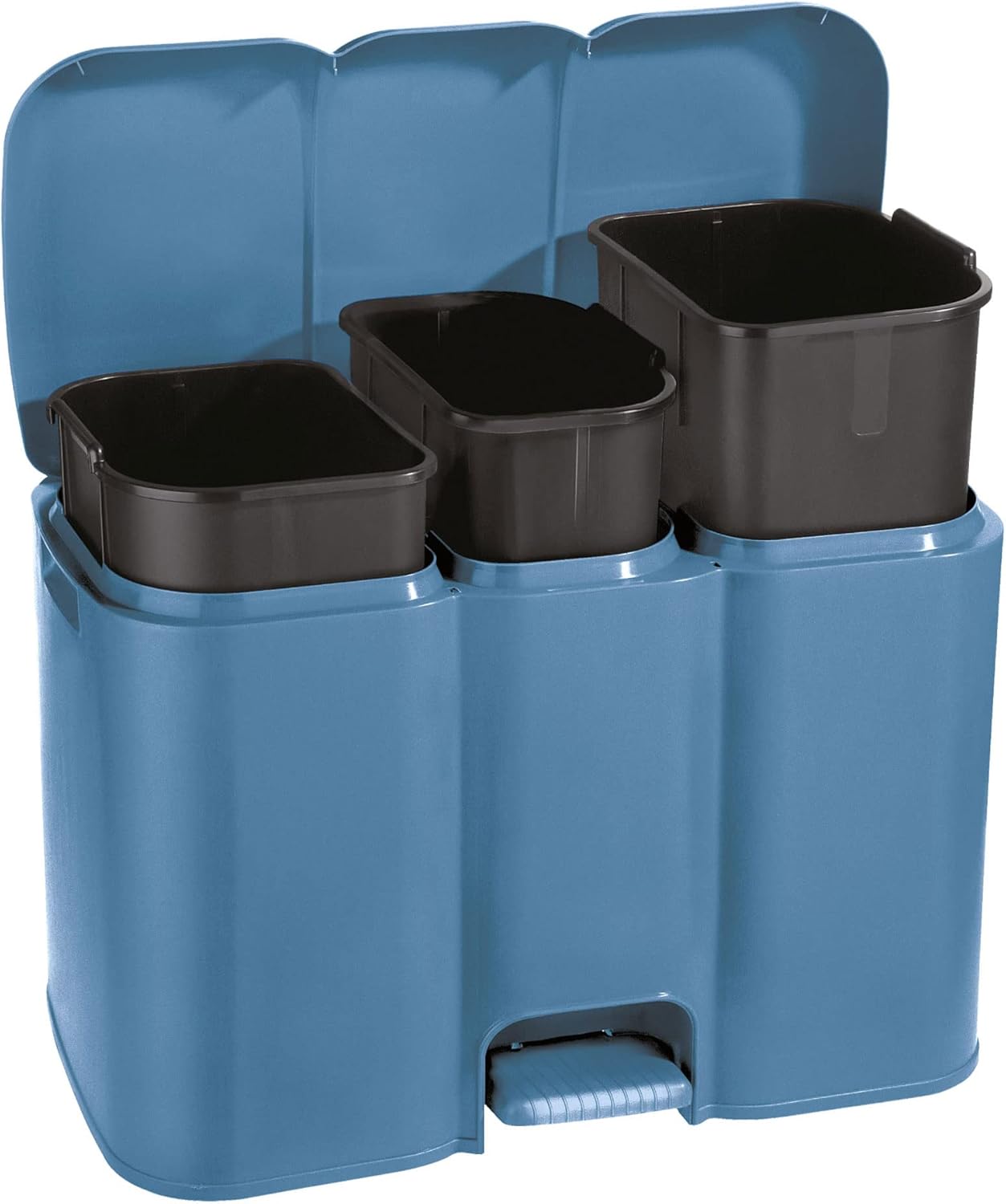 PATTUMIERA DIFFERENZIATA PATTY 3 LT.13+8+13  cm.58,5x32x41,5h. lt.13+8+13 azzurra    TONTARELLI