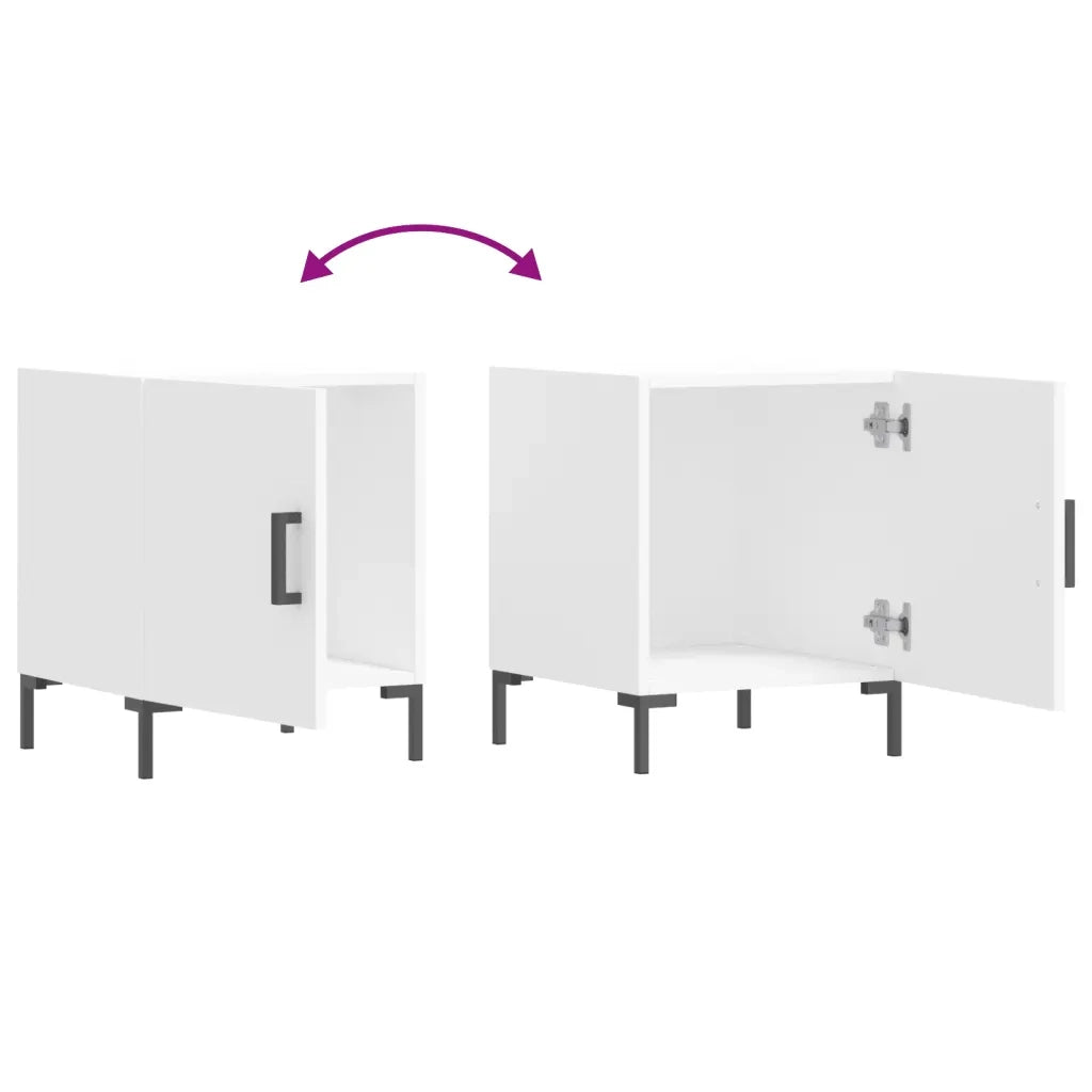 Comodini 2 pz Bianchi 40x40x50 cm in Legno Multistrato 827565