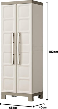 Armadio portascope in plastica con ripiani regolabili e ante doppie Excellence Keter