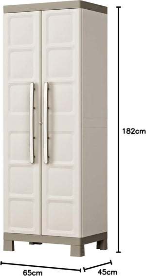 Armadio portascope in plastica con ripiani regolabili e ante doppie Excellence Keter