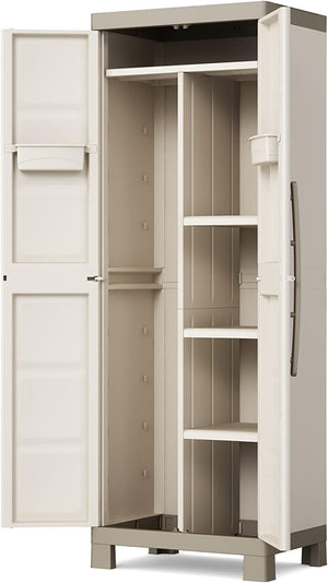 Armadio portascope in plastica con ripiani regolabili e ante doppie Excellence Keter