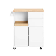 Carrello cucina con 2 cassetti e 2 ante Carrello multiuso Bianco 72x40x84cm FKW123-WN