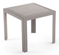 Tavolo da esterno in resina saturno quadro 80x80 4colori Colore: TORTORA