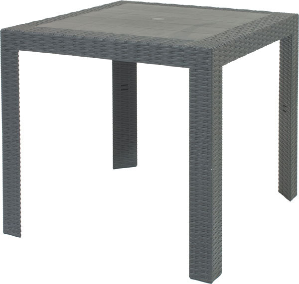 Tavolo da esterno in resina saturno quadro 80x80 4colori Colore: ANTRACITE