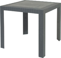 Tavolo da esterno in resina saturno quadro 80x80 4colori Colore: ANTRACITE