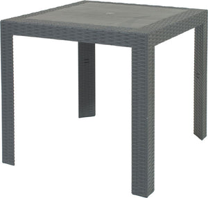 Tavolo da esterno in resina saturno quadro 80x80 4colori Colore: ANTRACITE
