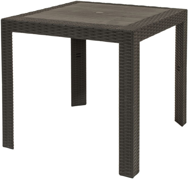 Tavolo da esterno in resina saturno quadro 80x80 4colori Colore: ESPRESSO