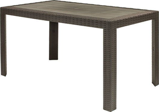 Tavolo da esterno in resina urano rettangolare 140x80 4 colori Taglia: ESPRESSO