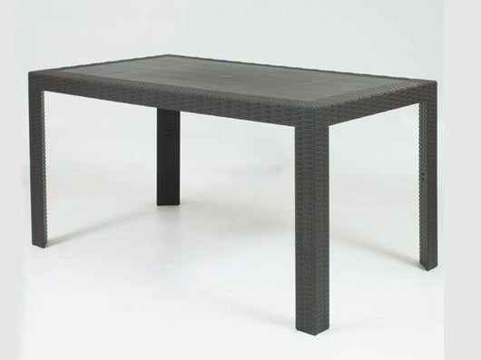 Tavolo da esterno in resina urano rettangolare 140x80 4 colori Taglia: ANTRACITE