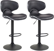Set 2x Sgabelli LAS VEGAS V2 in similpelle nero,nero