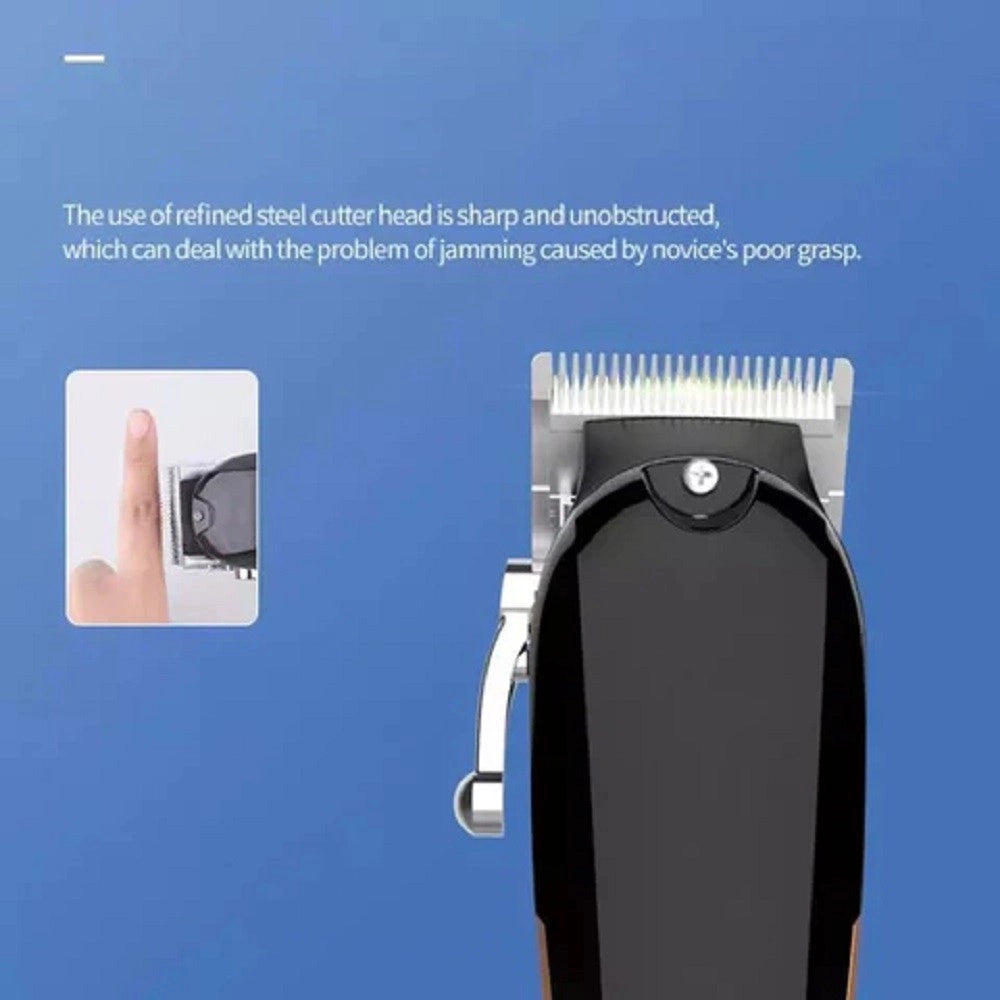 Trade Shop - Tagliacapelli Professionale Clipper Trimmer Silenzioso Con Batteria Led Q-lf530 -
