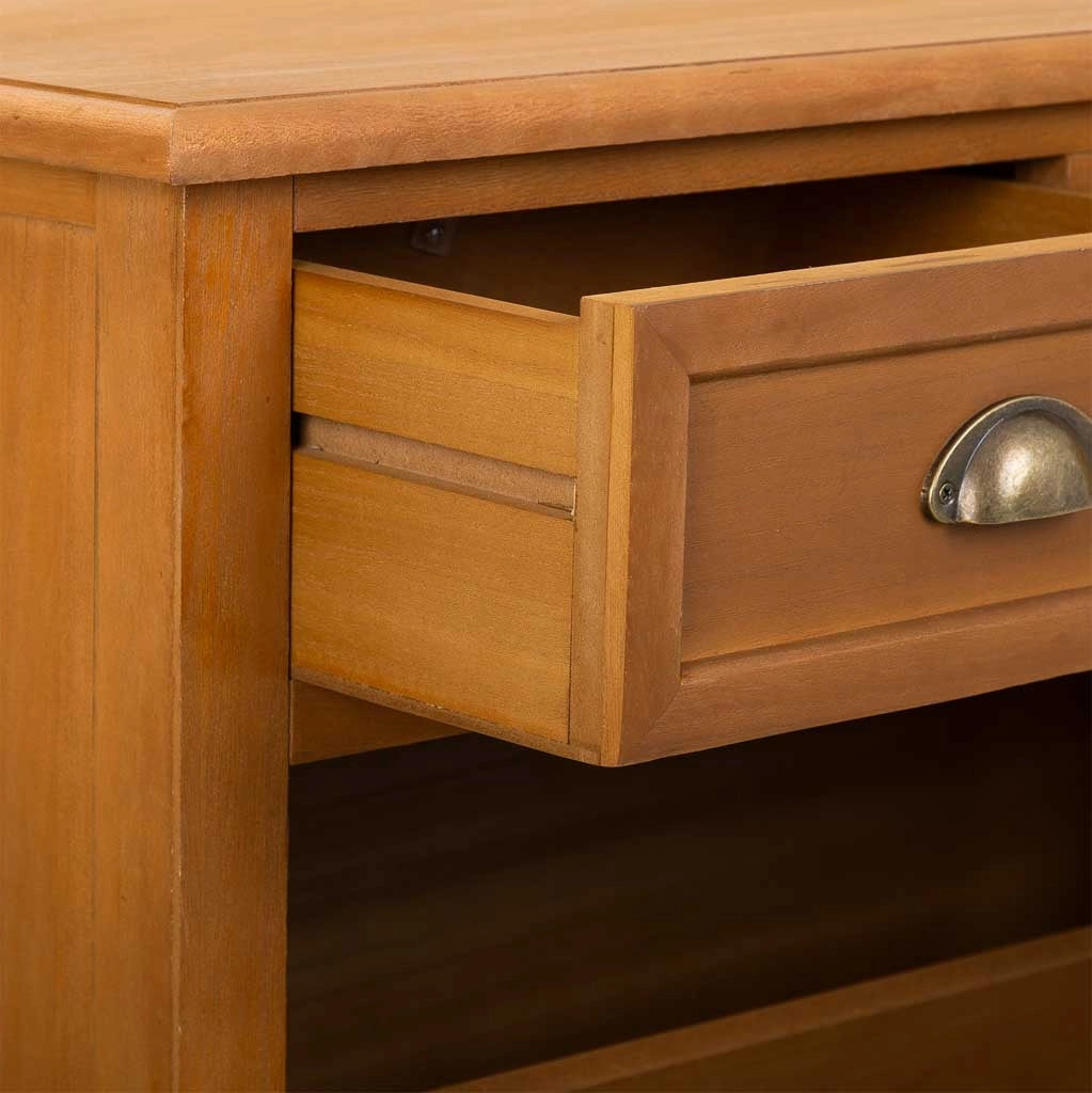 Scarpiera in legno marrone 80x33x120,5