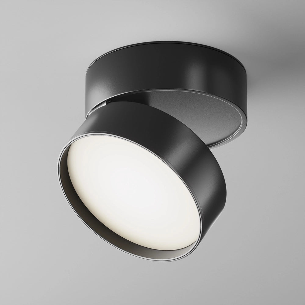 Maytoni Onda plafoniera LED nera 18W 4000K 12cm in alluminio
