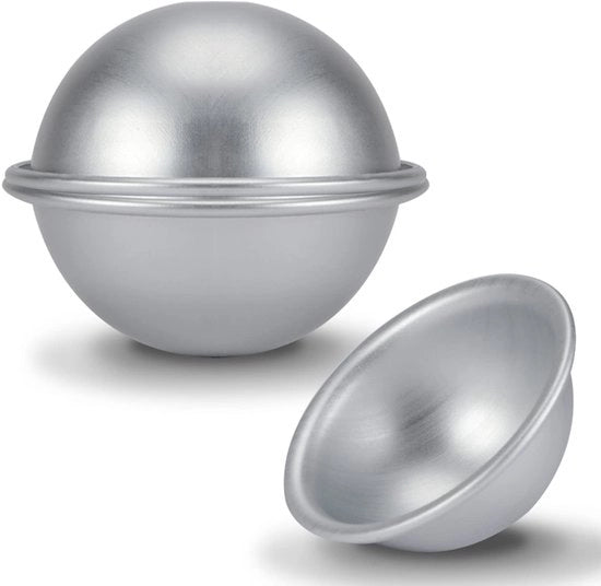 Fornitura a forma di torta a metà sfera 10 cm - Fornello a forma rotonda per torte - Antiscivolo - Resiste al lavastoviglie - Qualità professionale - Lega di alluminio