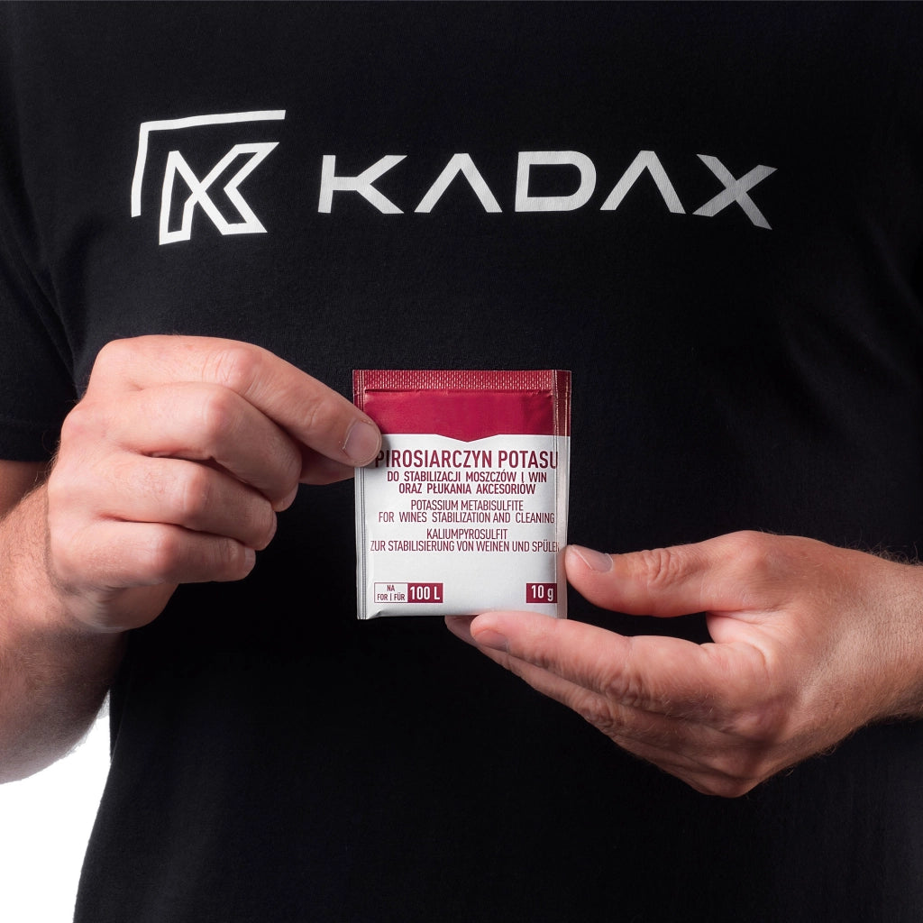 KADAX Metabisolfito di potassio 10 g per la pulizia, il lavaggio e la disinfezione di bottiglie e contenitori.