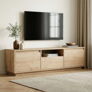 Morrigan, Mobile Porta tv un Ripiano, 160x30x42h cm Marrone Rovere