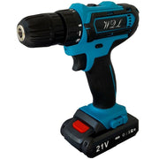 Trade Shop - Trapano Avvitatore Cordless A Batteria Litio 21v Doppia Batteria + Valigia 02036 -