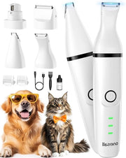 Tondeuse 4 in 1 per cani e gatti - Caricabile, con trimmer e limatore unghie