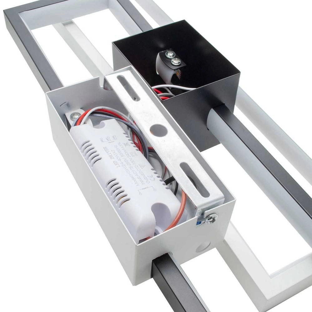 Trade Shop - Applique Led Rettangolare 2x23w Cct 3000k A 6500k Parete Dimmerabile Telecomando -
