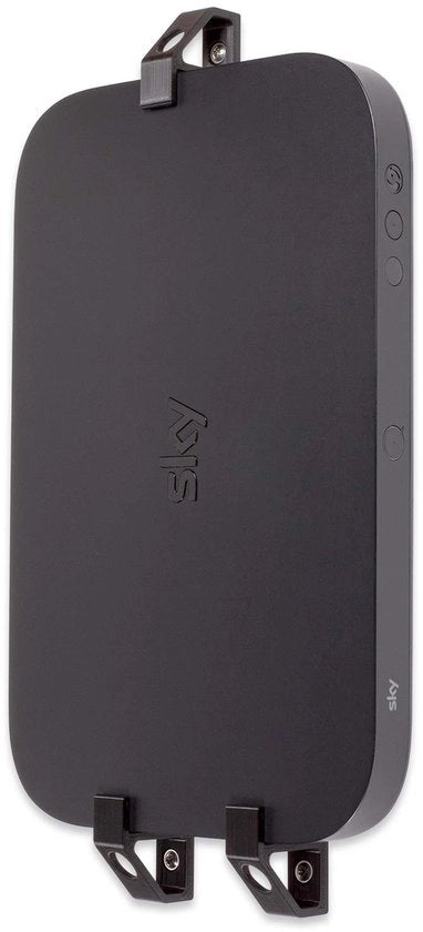 Montaggio per Sky Q Box, Box per Parete, Montaggio per Parete, Verticale, Nero, Realizzato nel Regno Unito