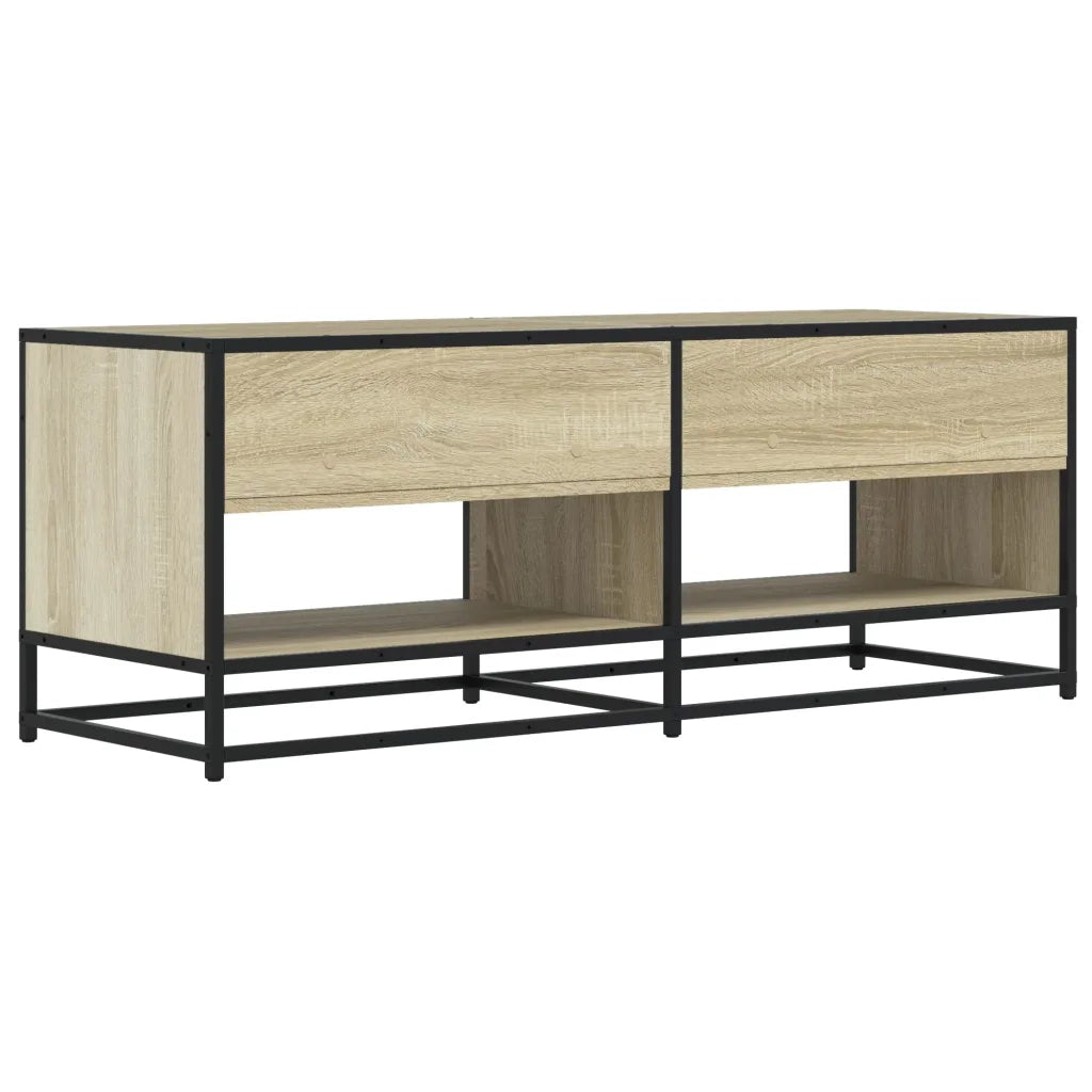 Mobile TV-Credenza per TV-Console TV Rovere Sonoma 120,5x40x46cm Legno Multistrato Metallo