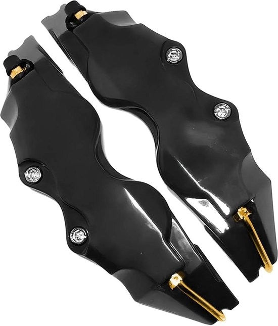 Coprimozzi 2 pezzi coprimozzi a stile 3D - coprimozzi universali per dischi freno ABS - kit per auto posteriore nero.