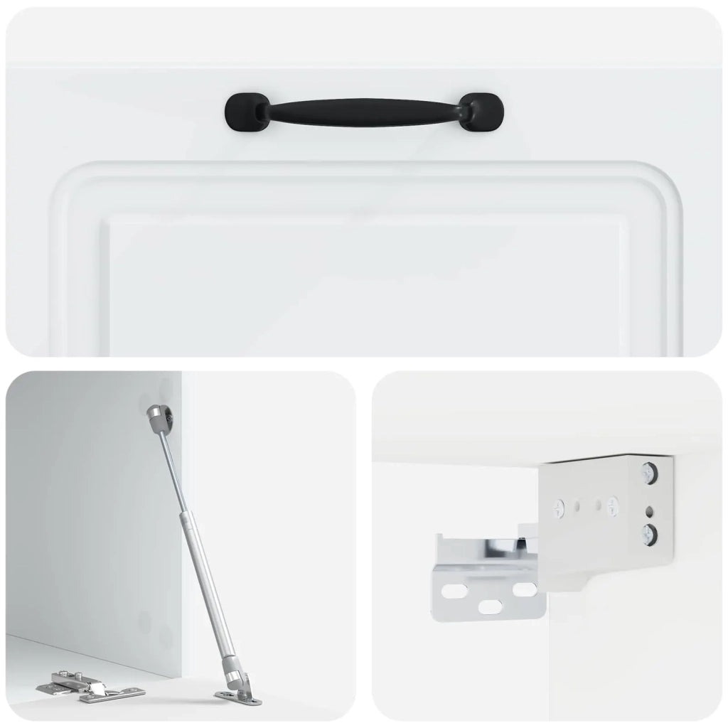 Mobile Porta TV da Muro Bianco 78,5 x 41 x 30 cm 899365