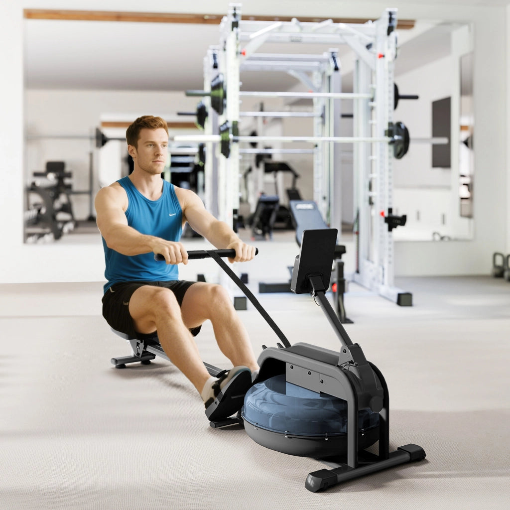 Vogatore ad acqua per fitness domestico ¨C zephmum ¨C nero 180x52x76 cm